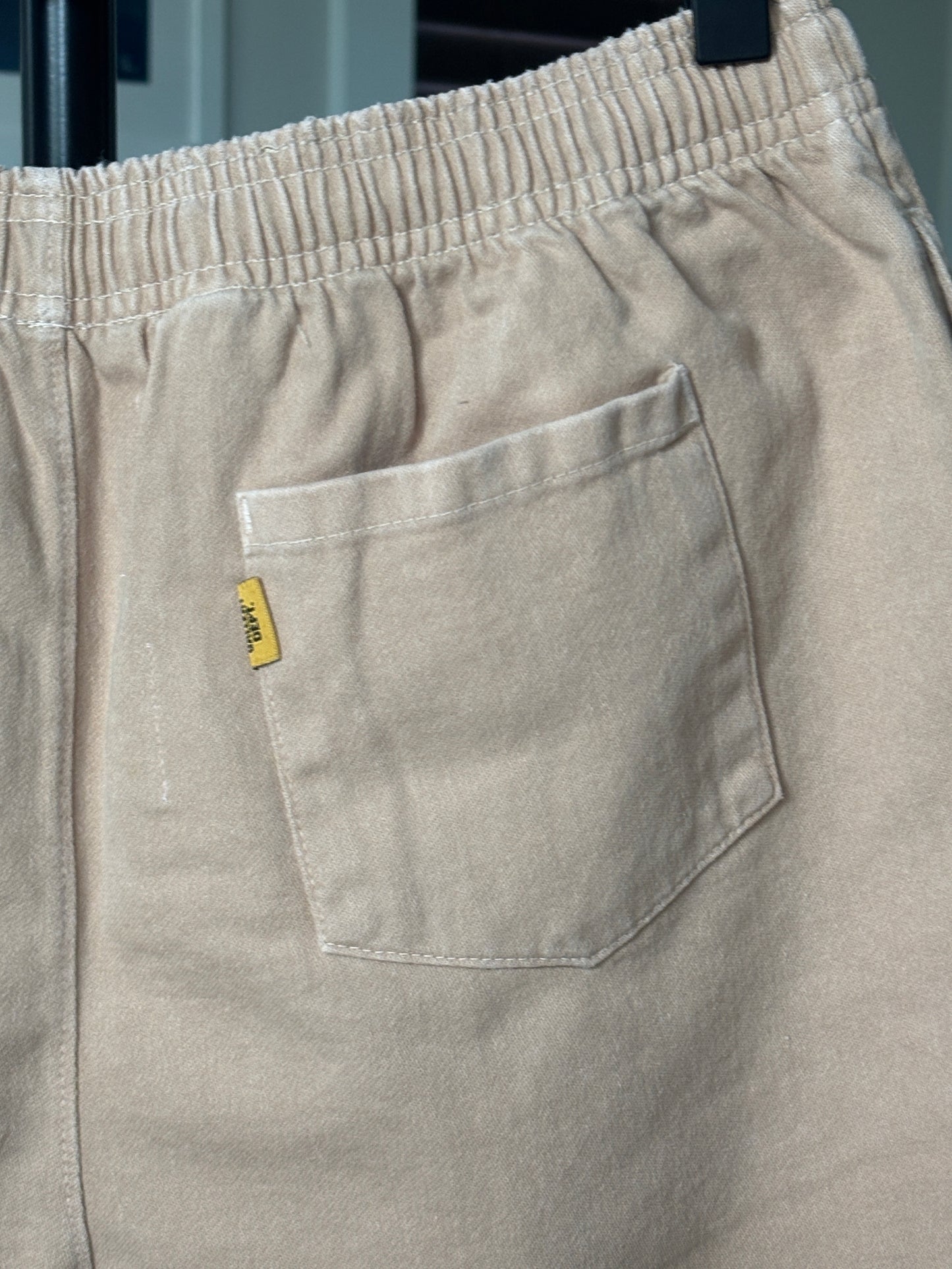 Biege + Pink Logo Zuma Shorts