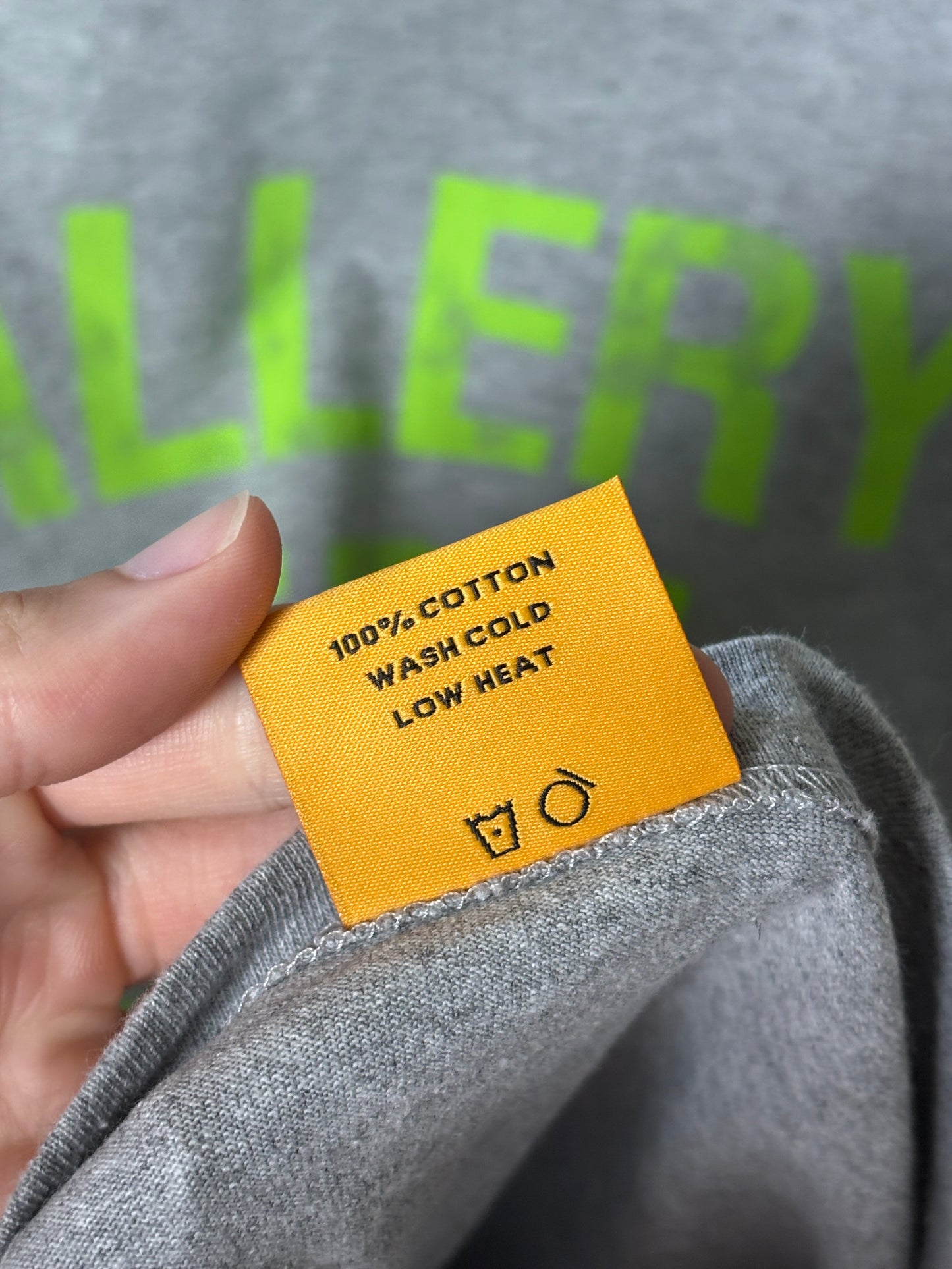 Gray + Neon Green Logo Long Sleeve Tee