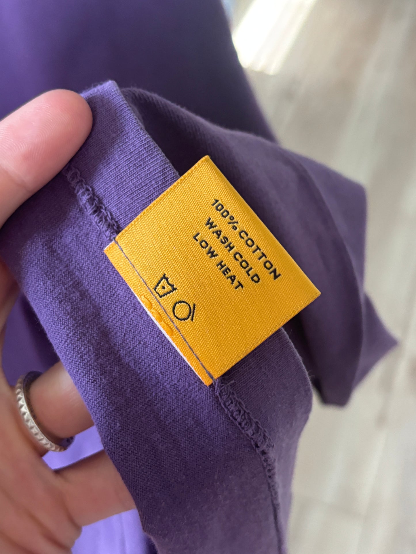 Purple Center Logo Long Sleeve Tee