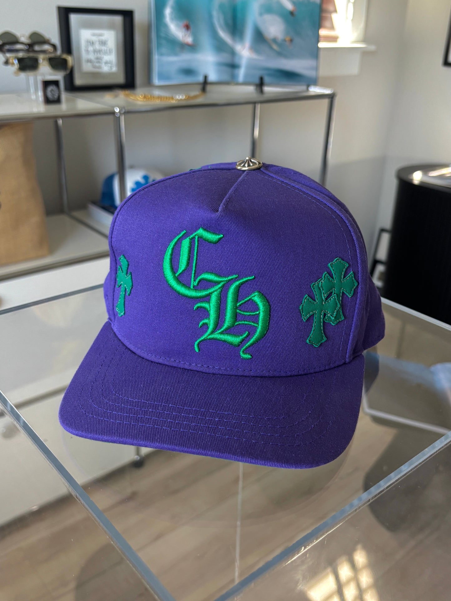 Leather Patch Cross Hat