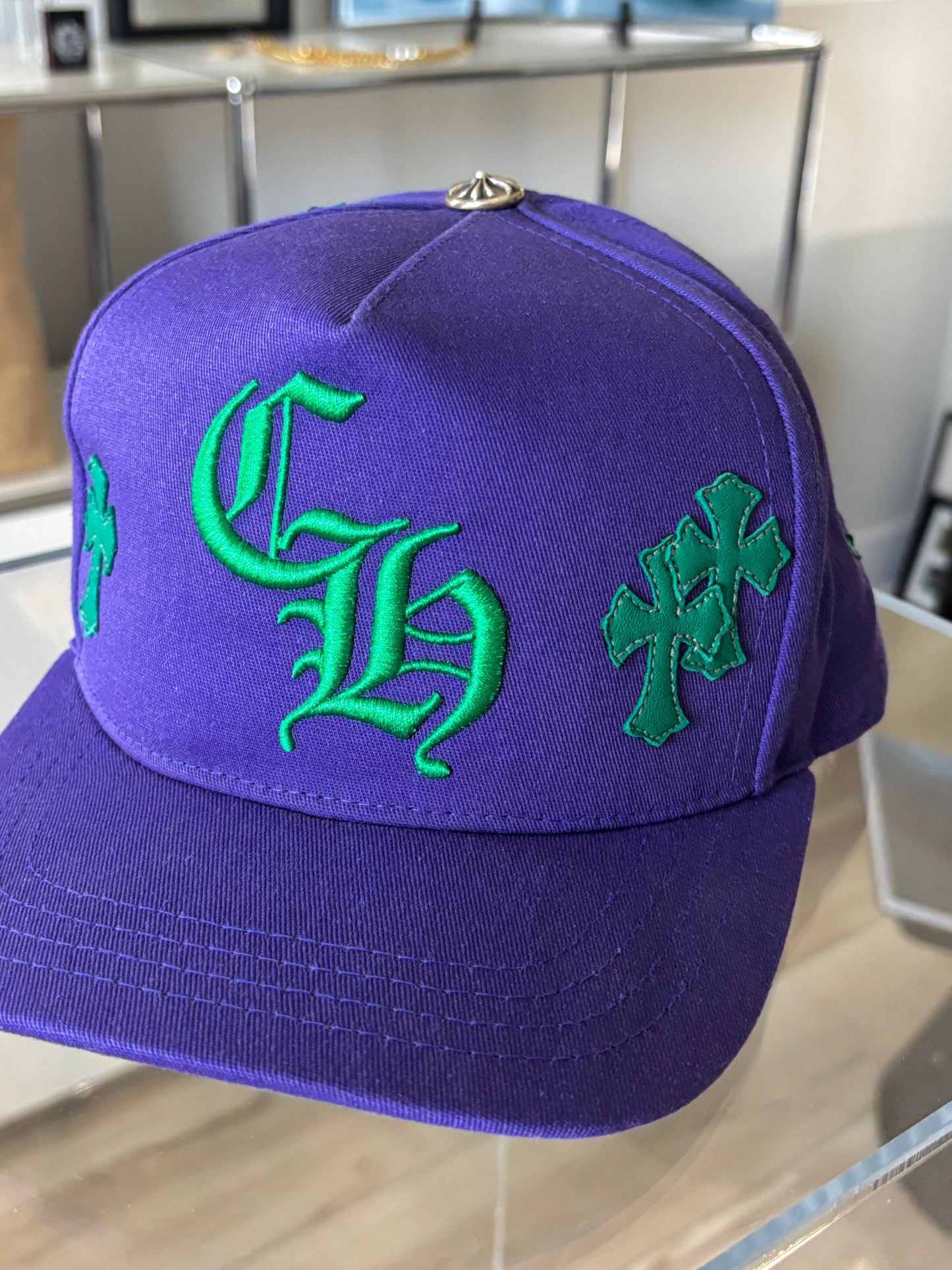 Leather Patch Cross Hat