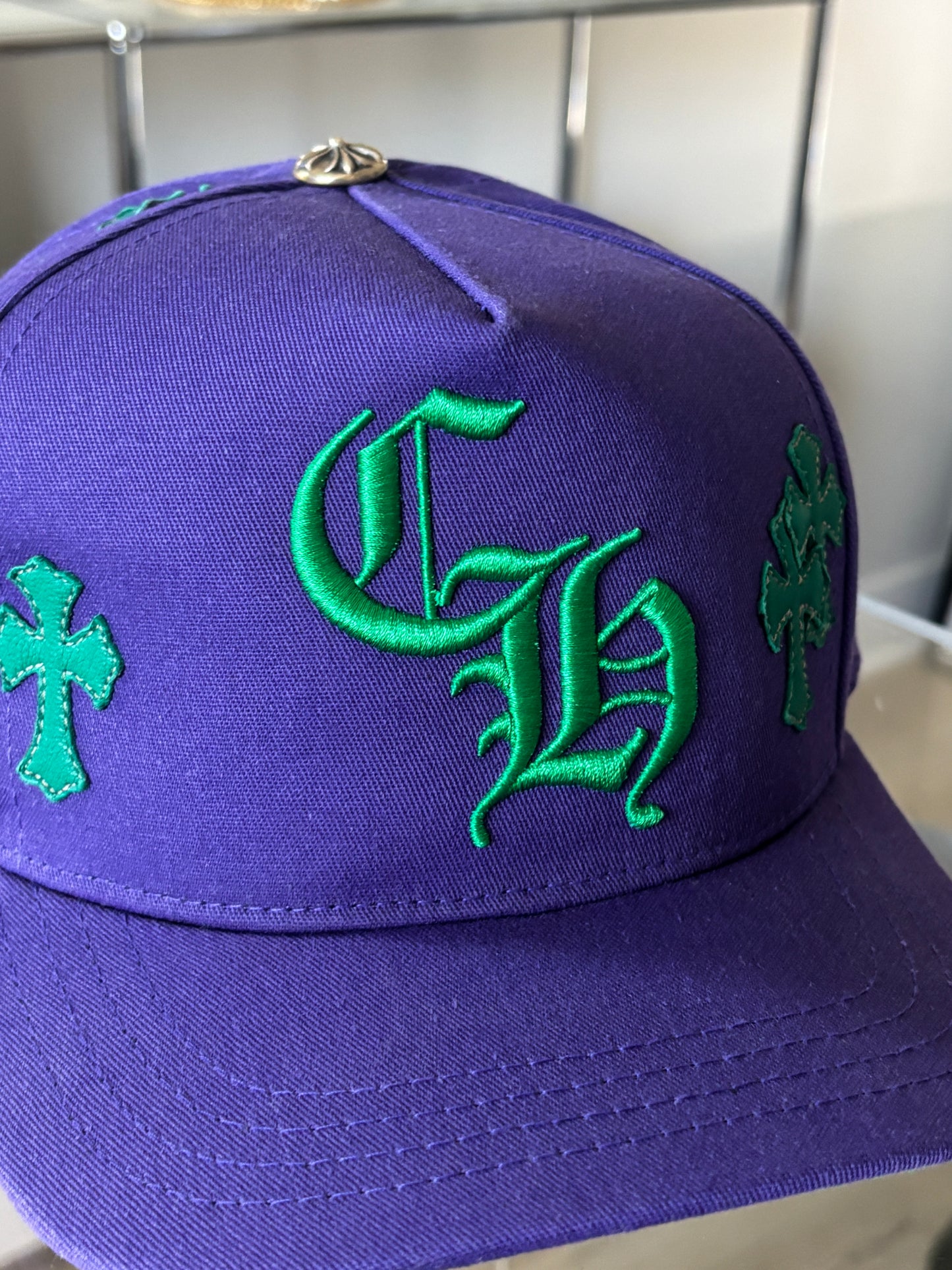 Leather Patch Cross Hat