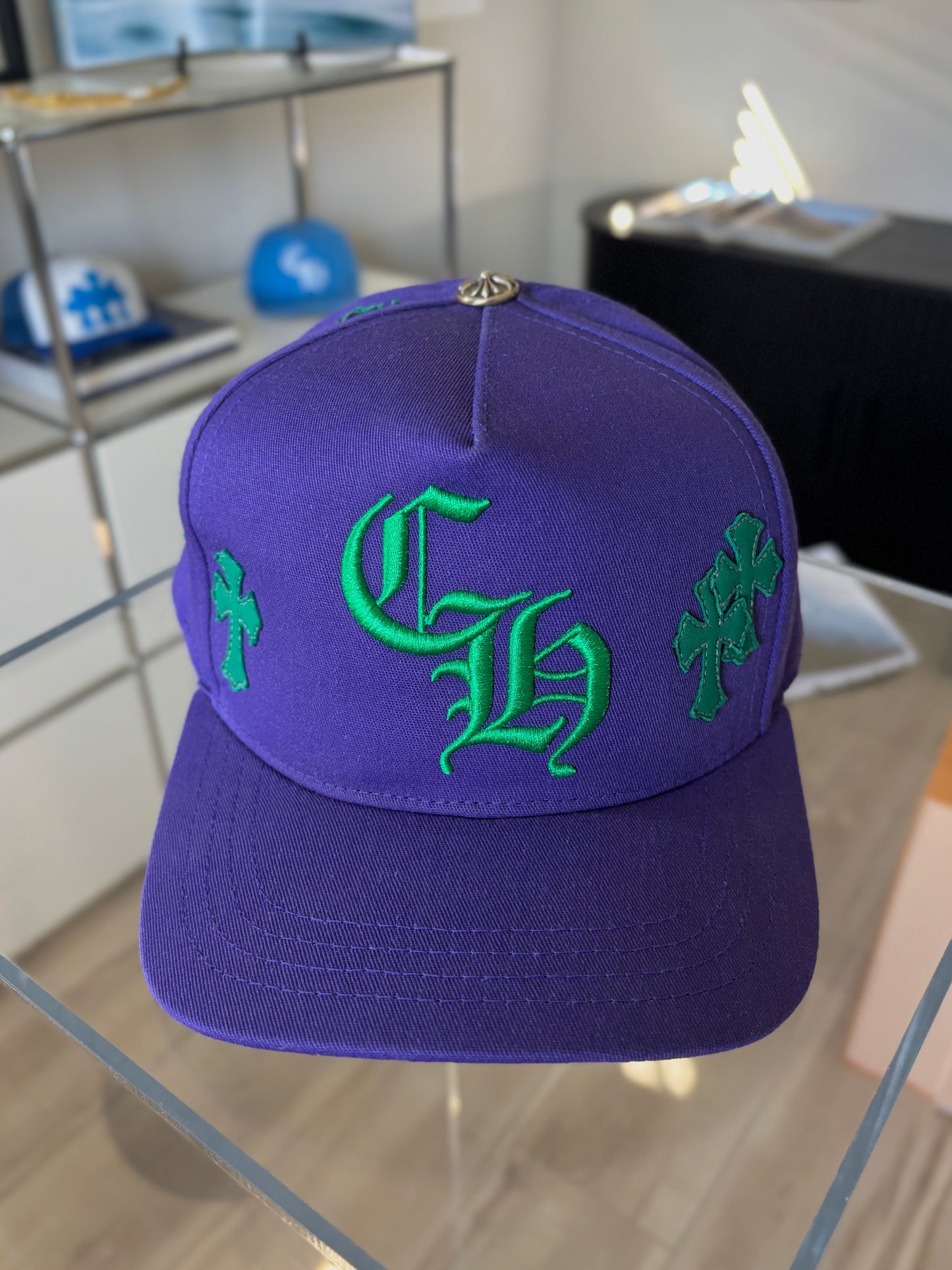 Leather Patch Cross Hat