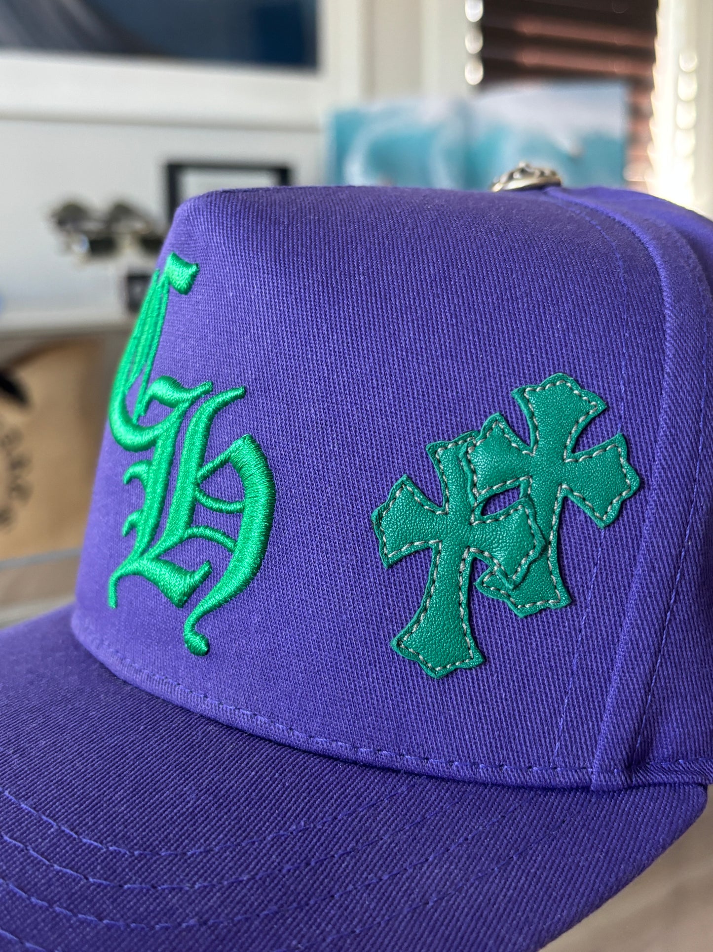 Leather Patch Cross Hat