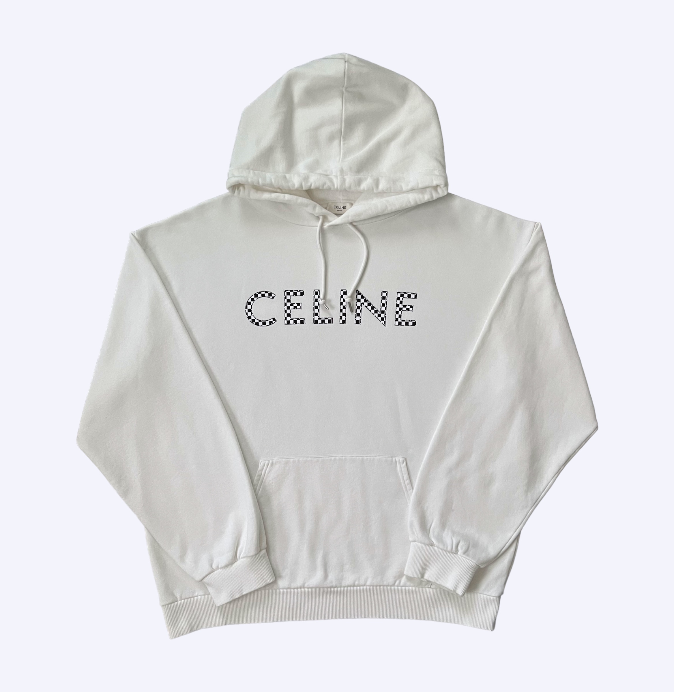 Celine Studded Checkered Logo Hoodie WEAREROLLER