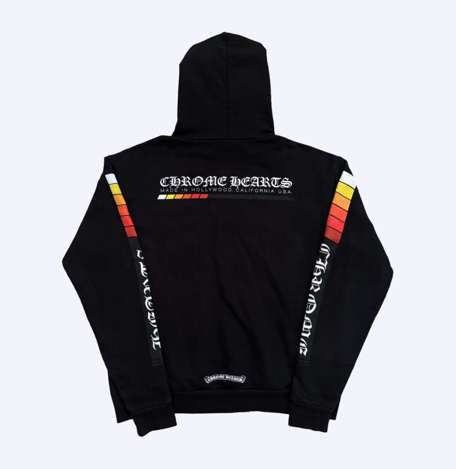 Rear of Chrome Hearts Gradient Hollywood Hoodie