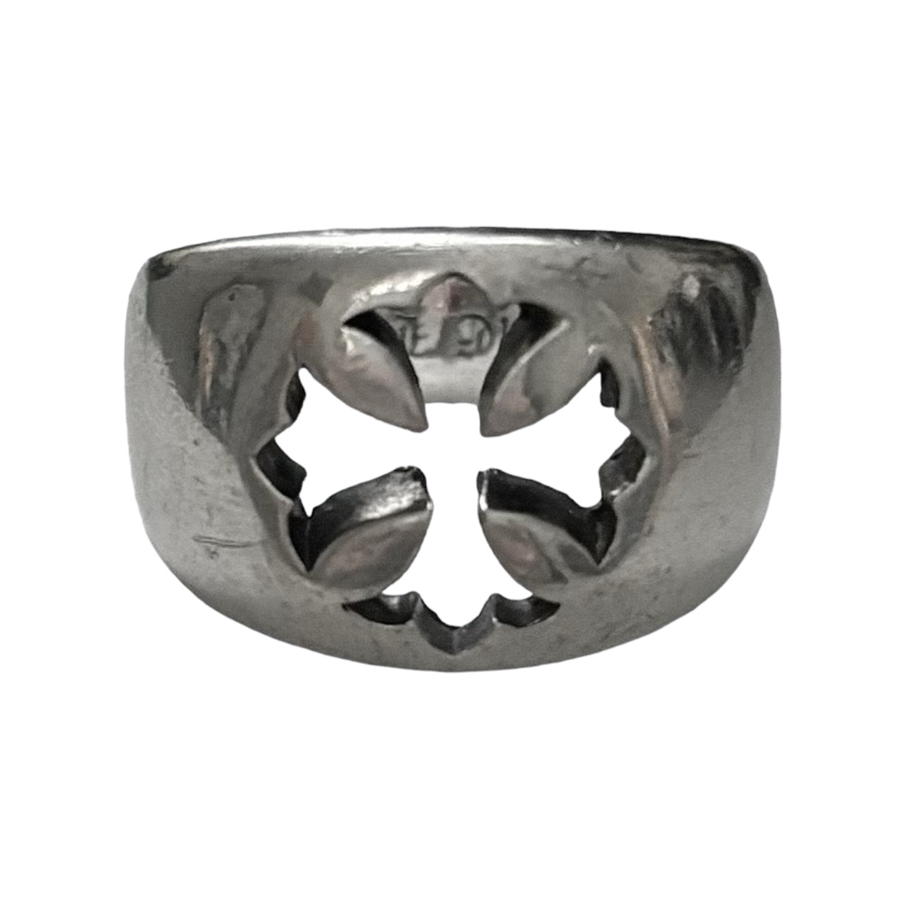 Front of chrome hearts silver cutout ring