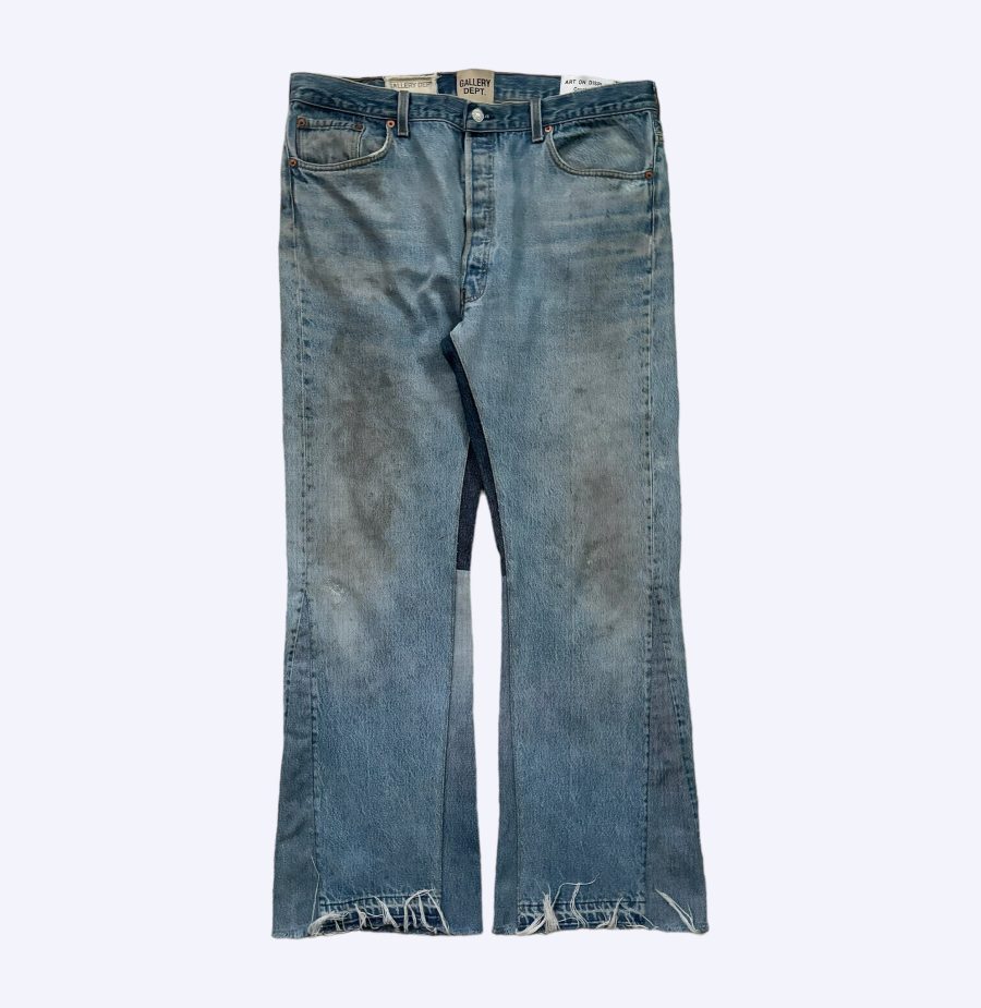 Gallery Dept. x Levi's Thrashed Flare Denim Jeans Front