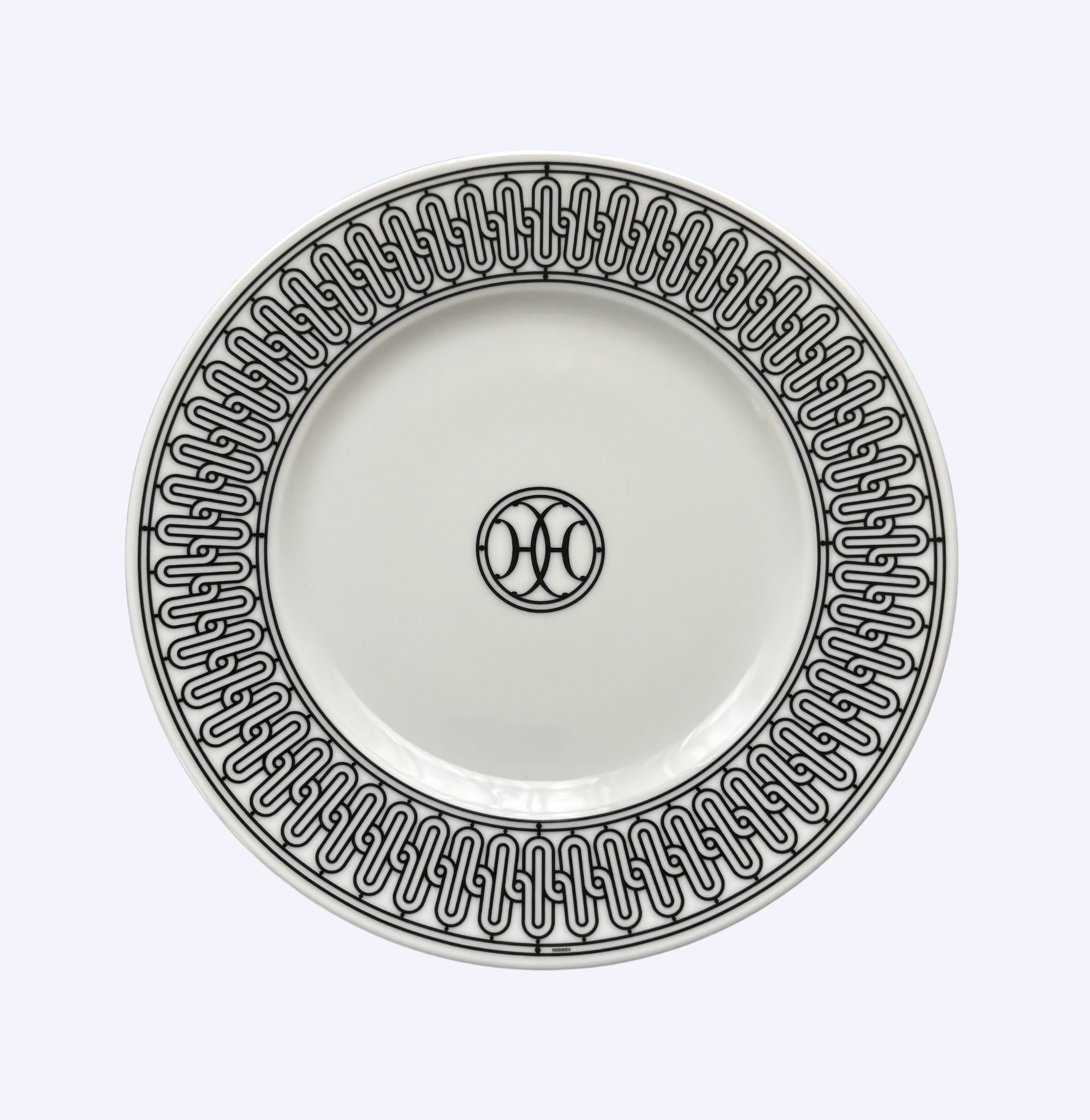 Round Herme's Logo White Ashtray / Jewelry Plate