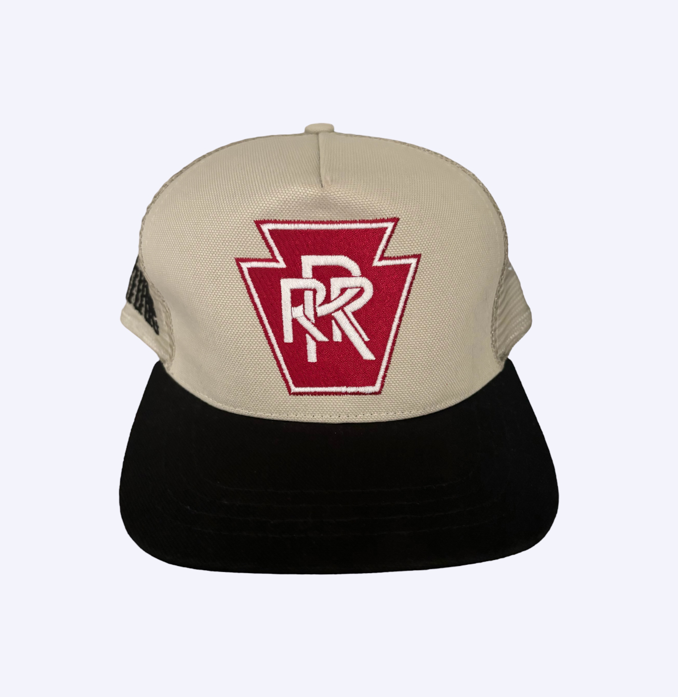 front of rhude triple r snapback hat