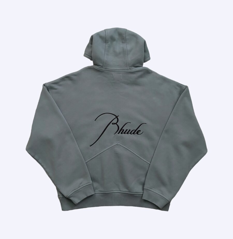 Rhude Embroidered Script Logo Zip Hoodie