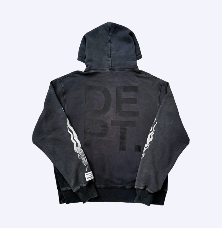 Gallery Dept. Sun Faded Black Flame Logo Hoodie