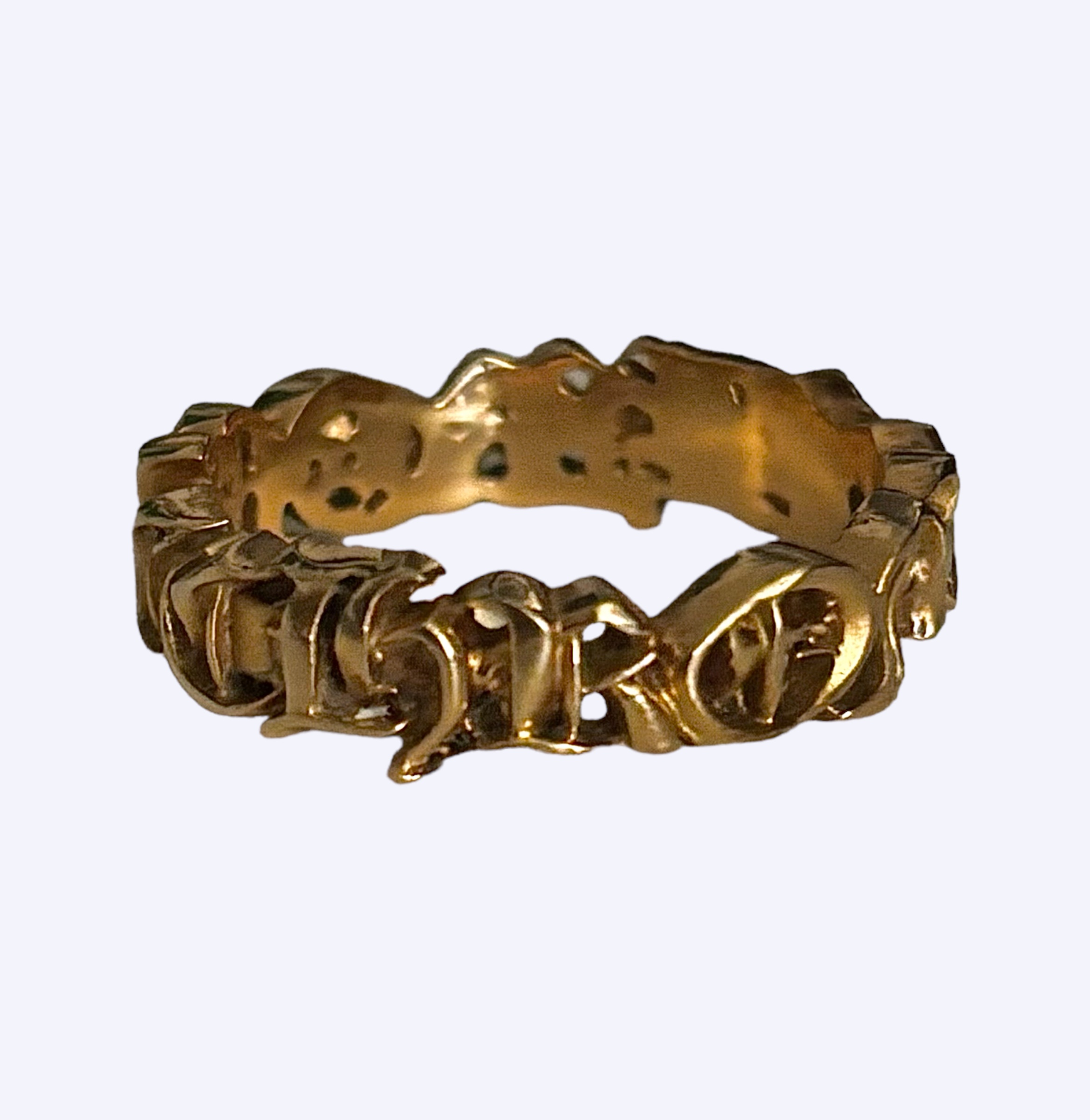 Chrome Hearts 22k Gold Spell-Out Ring