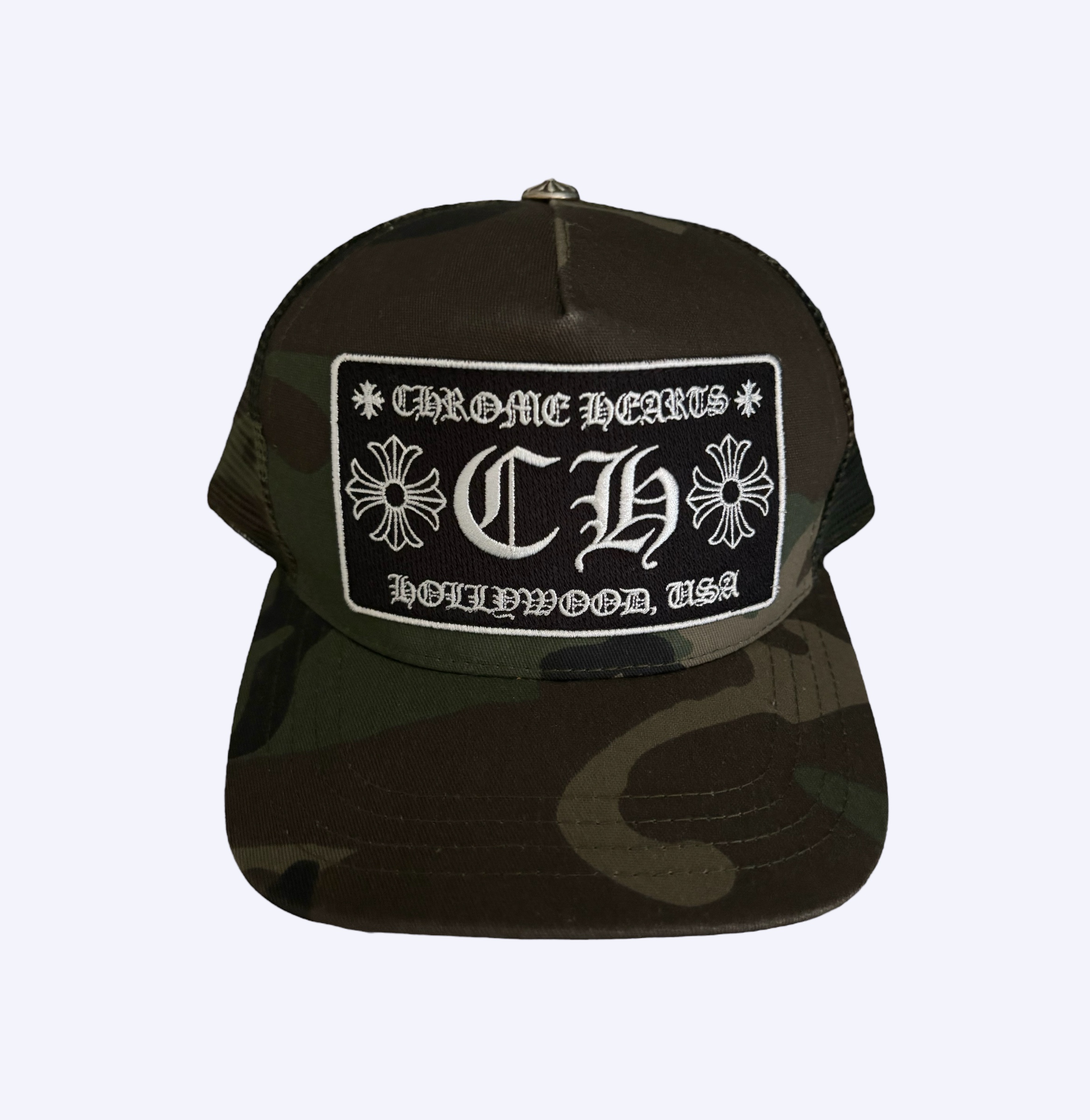 Chrome Hearts Camo Hollywood Patch Hat