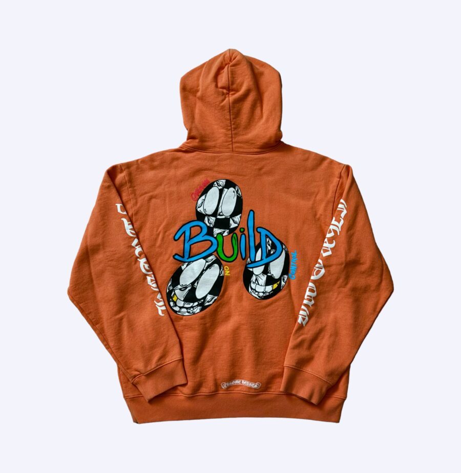 Chrome Hearts x Matty Boy Orange Link Hoodie Rear