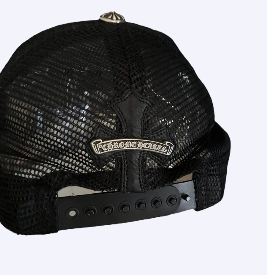 Chrome Hearts Lamb Leather Fleur Patch Hat Rear