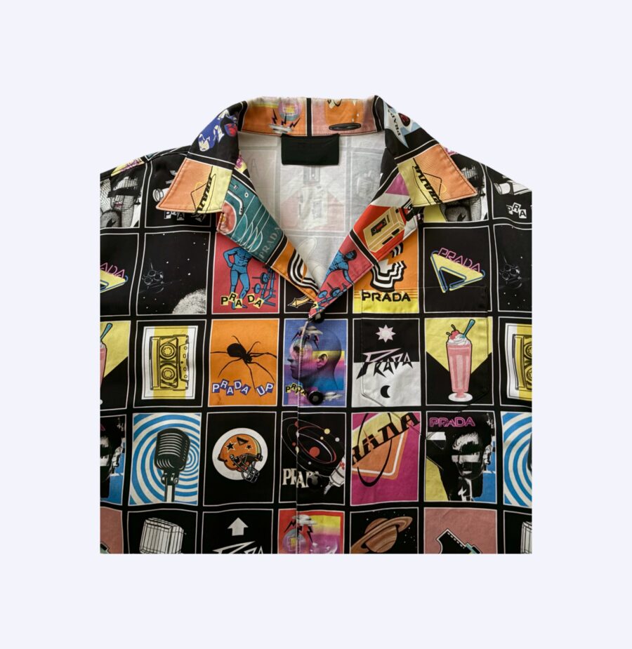 Prada Comic Bowling Shirt Close