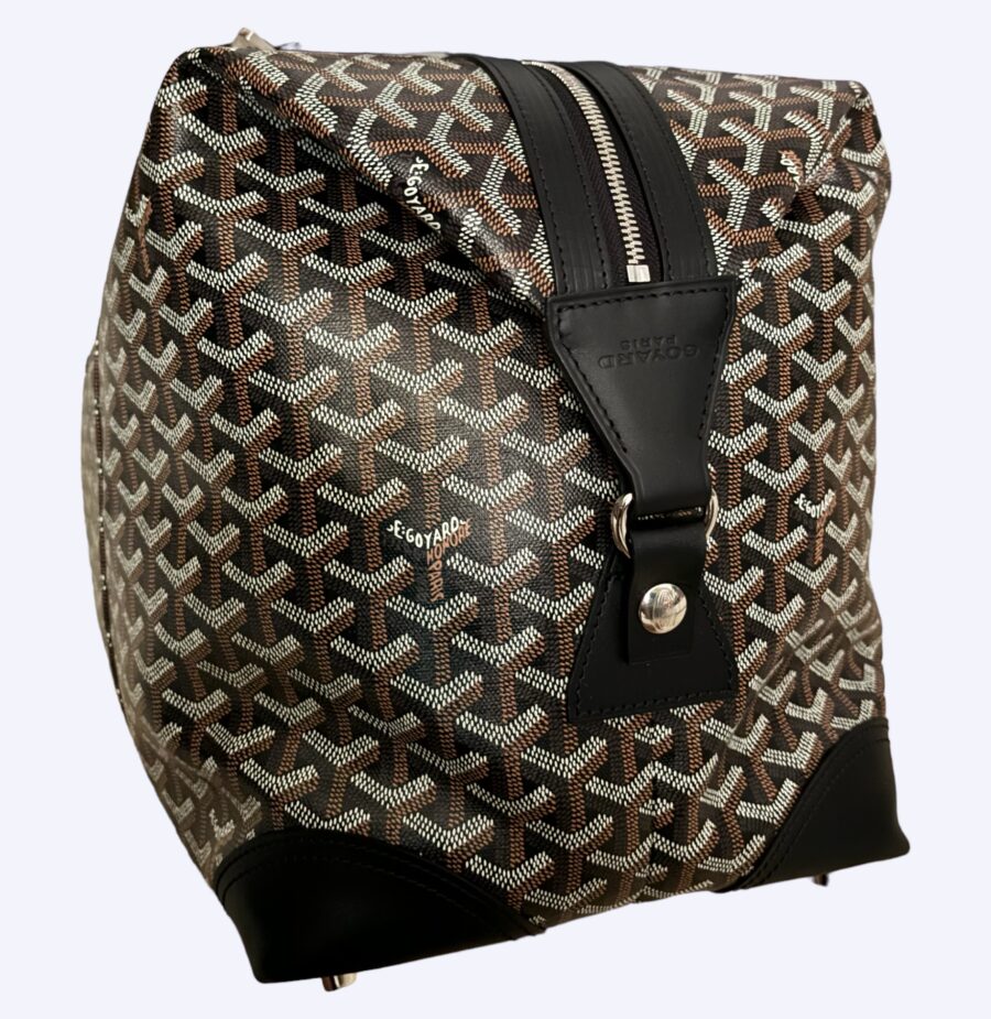 Pristine Black Goyard Duffle Bag Back