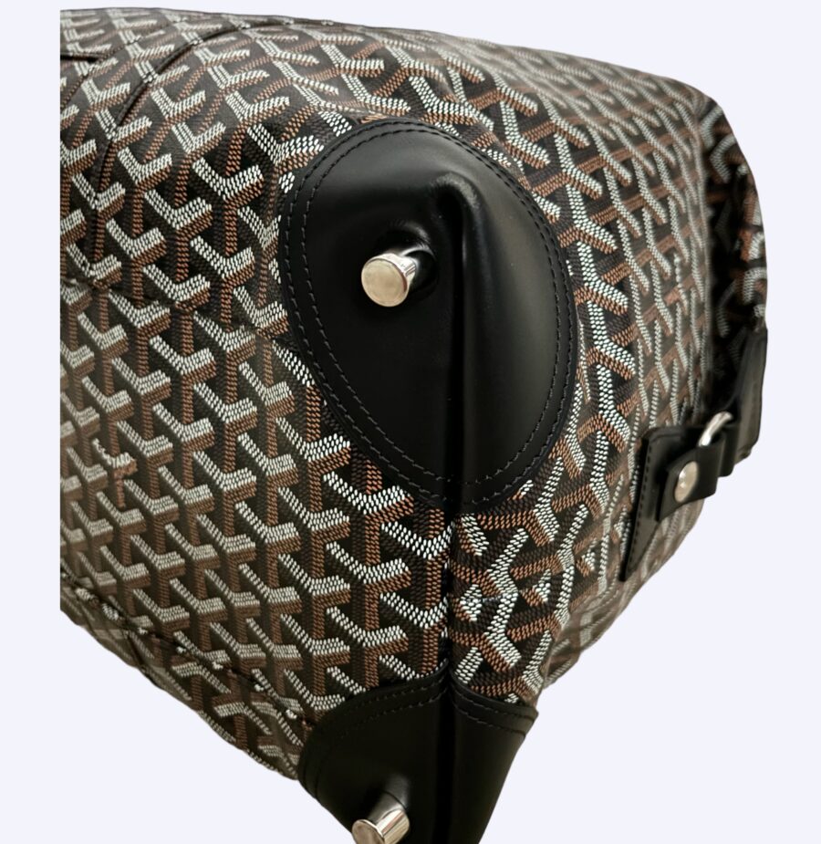 Pristine Black Goyard Duffle Bag BottomS