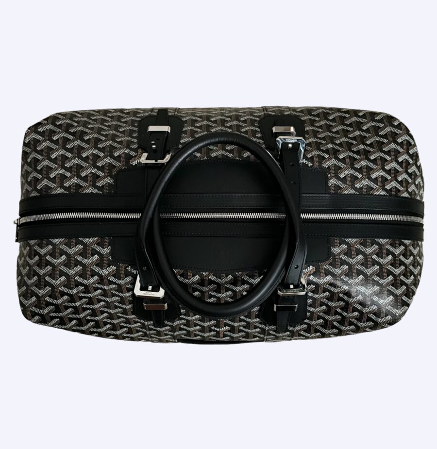 Pristine Black Goyard Duffle Bag Top