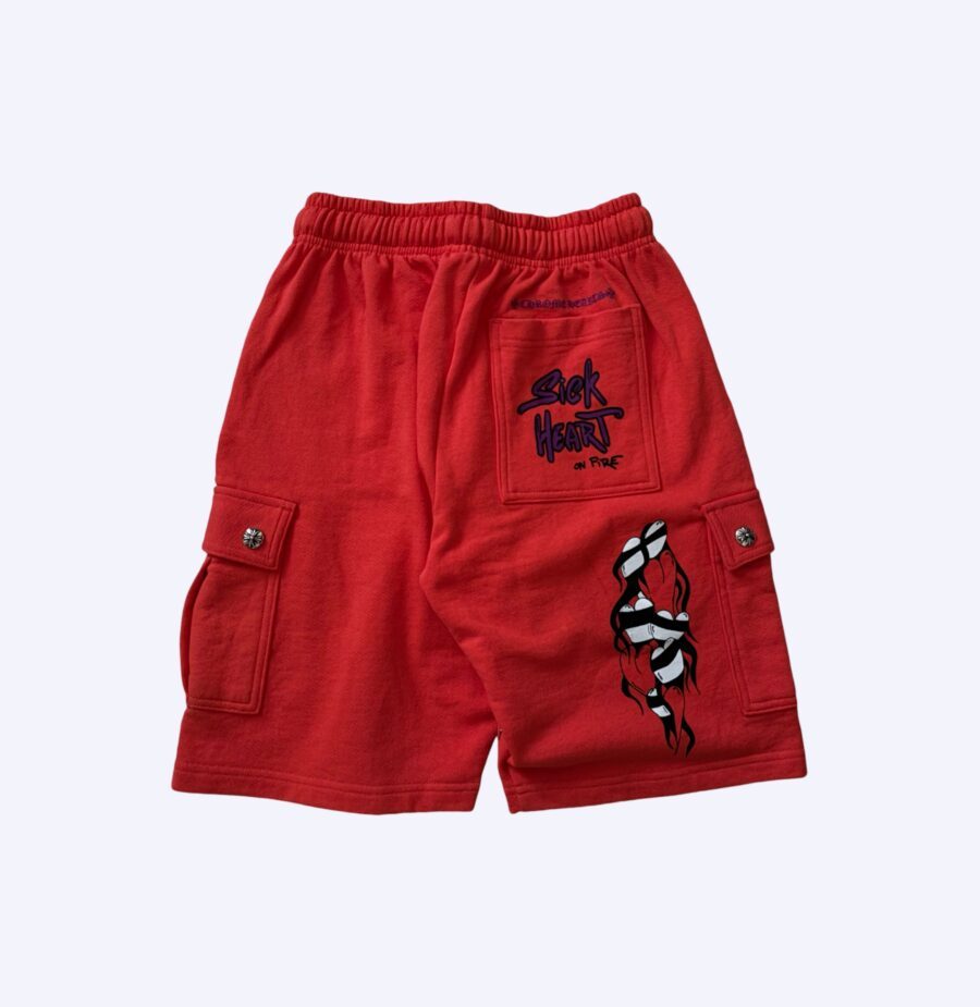 Chrome Hearts Silver Brain Sweatshorts Rear