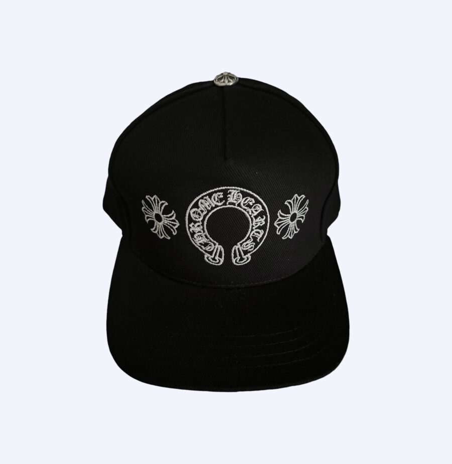 Chrome Hearts Denim Horseshoe Logo Hat