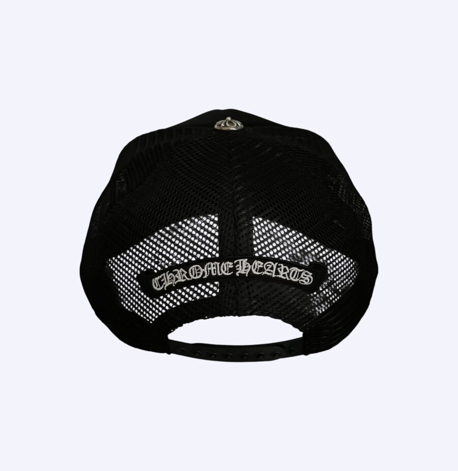 Chrome Hearts Blacked Out Cemetery Cross Hat Rear