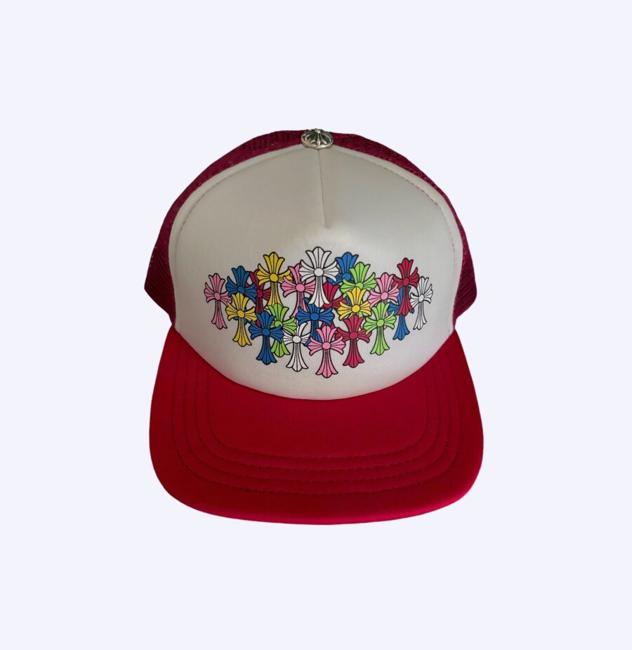 Chrome Hearts Red Cemetery Cross Hat